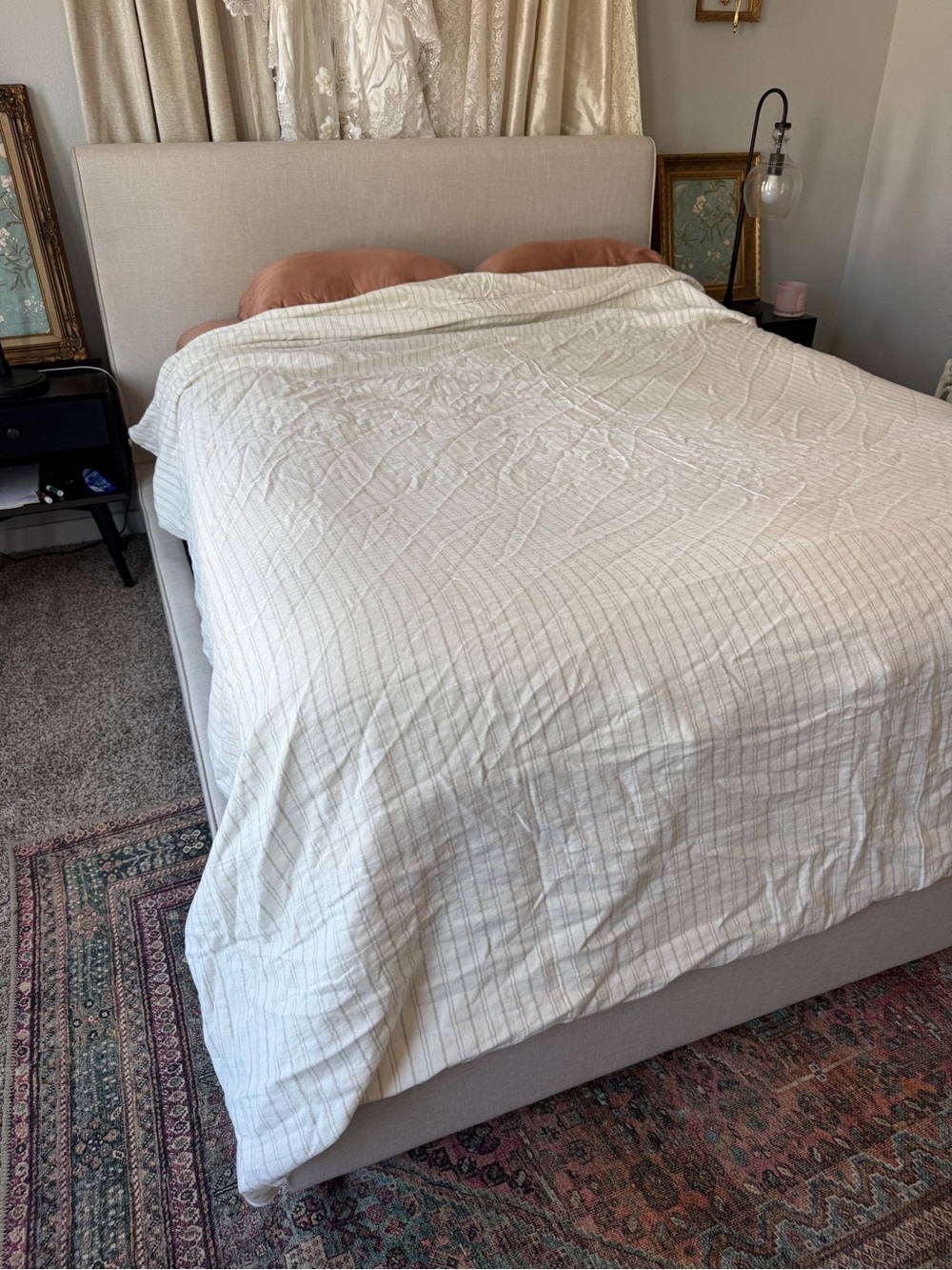 Bella Notte Queen Capri Duvet Cover Linen Cotton